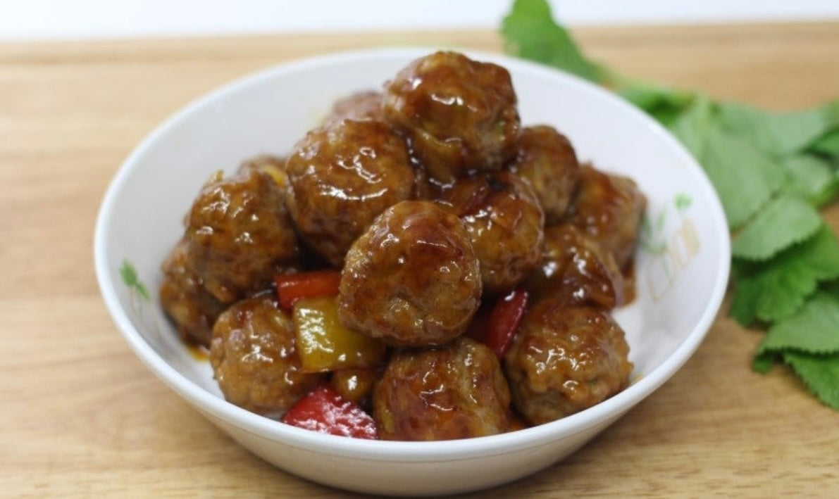 수제 돼지고기 미트볼+바베큐 소스