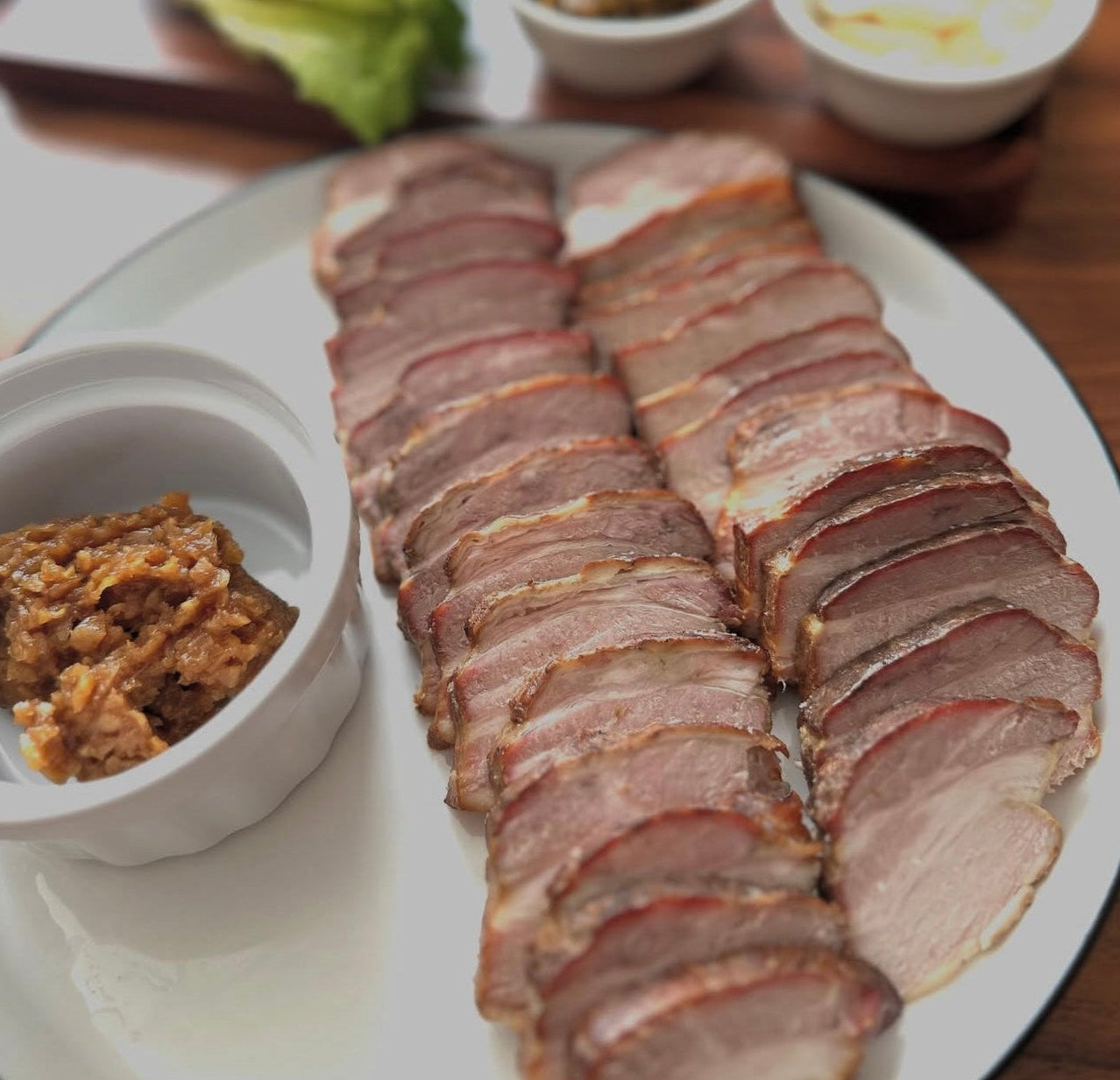 수제훈제 보쌈세트 (수제훈제보쌈+마늘소스+명이나물)