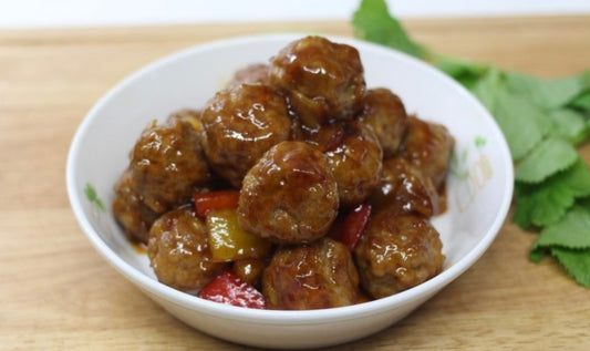 수제 돼지고기 미트볼+바베큐 소스